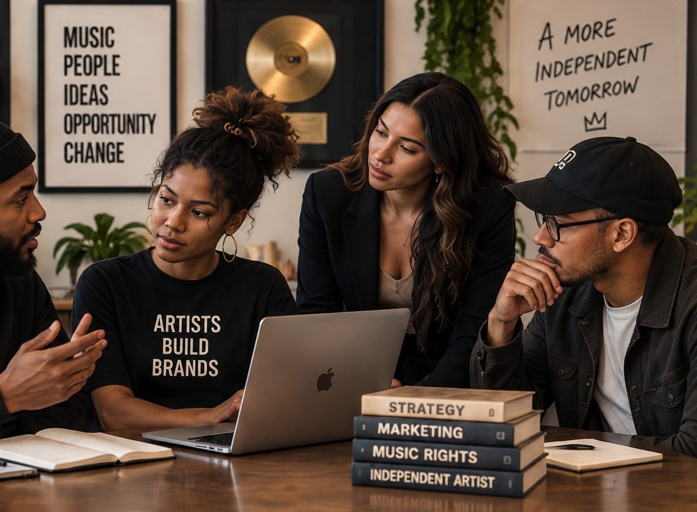 Members of the Music Business Academy at work